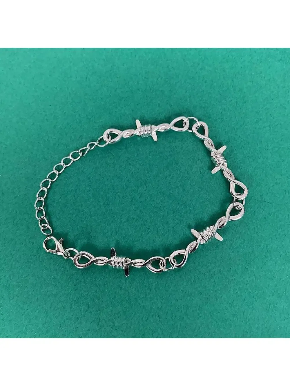 Cyber Y2k barbwire opium punk style bracelet. Cool design. Nice quality. Chain